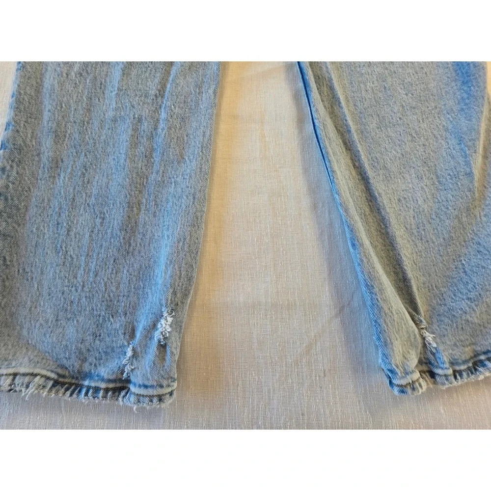 Abercrombie & Fitch The 90s Straight Ultra High Rise Lt Wash Jeans 33 16R Y2k - Picture 11 of 13